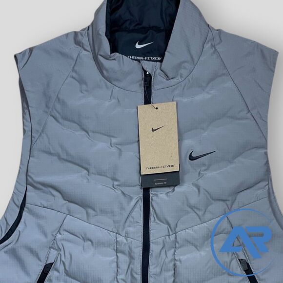 Nike Therma-Fit ADV Reflective Silver Running Vest FZ1131-035 Men’s Size M - Picture 3 of 5
